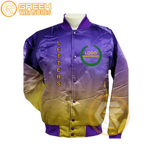 Chaqueta universitaria bordada de satén sublimado Omega personalizada de alta calidad, ropa griega transpirable, Chaqueta larga PSI para hombre, venta al por mayor - Product Image 6