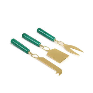 Vaisselle en acier inoxydable plaqué cuivre ensemble de couverts nouveau manuel beurre confiture fromage épandeur vaisselle - Product Image 4