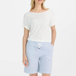 ชุดเสื้อยืดและกางเกงขาสั้นผ้าฝ้ายสำหรับผู้หญิงชุดเสื้อยืดและกางเกงขาสั้นสำหรับใส่ในฤดูร้อน - Product Image 2