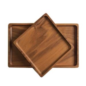 Elegante Bandeja Artesanal de Madera con Diseño Geométrico Rectangular Moderno - Accesorio Móvil para Mesa de Comedor para Bodas y Celebraciones de Diwali - Product Image 4