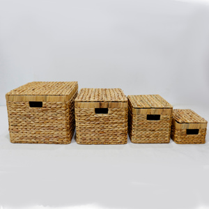 Artex Dong Thap Factory Handmade Modern Seagrass <b>Storage</b> Box Natural <b>Woven</b> <b>Basket</b> for Gift Hampers and Home Decoration Use - Product Image 4