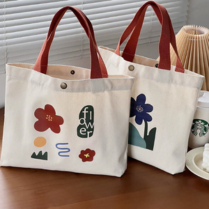 กระเป๋าช้อปปิ้งผ้าฝ้าย 100% คุณภาพสูง พิมพ์ลายเรขาคณิตตามสั่ง พร้อมหูหิ้ว สำหรับใส่เสื้อผ้า บรรจุภัณฑ์ และของขวัญ - Product Image 2