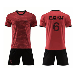 Uniformes de fútbol personalizables de alta calidad para adultos, diseño transpirable de poliéster duradero con logotipo de nombre de equipo, conjuntos hechos en fábrica - Product Image 5