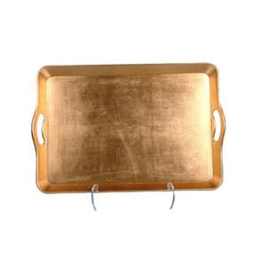 Plateau de service en aluminium fini or Plateau de qualité supérieure fait à la main Classique Élégant Vente en gros Nouveau plateau de service en métal fantaisie - Product Image 6