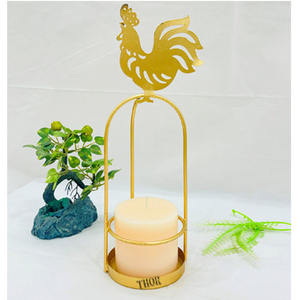 Candelabros cónicos de hierro dorado elegante de 11 pulgadas, candelabros Vintage hechos a mano, bodas, cenas, fiestas, decoración de Navidad al aire libre - Product Image 6