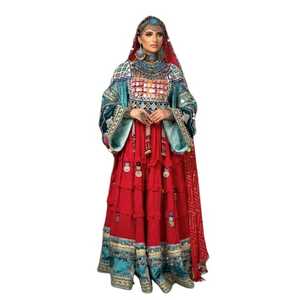 OEM Original Afghan Kuchi hasta el suelo encaje con lentejuelas bordado trabajo de alta calidad de las mujeres Vintage de talla grande 2025 diseños - Product Image 1