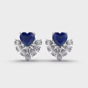 <b>Heart</b> Diamond Lab Grown Diamond Stud <b>Earring</b> for Women Wedding and Engagement and Festival Wear Real Diamond <b>Earrings</b> - Product Image 6