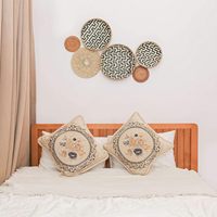 Nouveau design, meilleur prix, haute qualité, Lavihexco Boho Wicker, 100% bambou naturel, taille personnalisée, ensemble de suspension murale, décoration intérieure