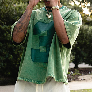 Custom Drop Shoulder Streetwear Oversized Boxy Vintage Heavyweight Cotton Acid Wash Plus Size <b>T</b>-<b>Shirt</b> for <b>Men</b> - Product Image 5