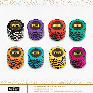 14gm Customised European Poker Tour Casino <b>Chip</b> for Baccarat Blackjack <b>Tray</b> Included - Product Image 3