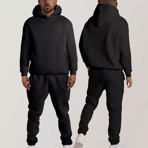 Ensemble de survêtement décontracté pour homme, 2 pièces, style athlétique, sweat à capuche tactique, pantalon de jogging en molleton, écologique - Product Image 1
