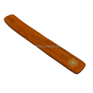 Porta Incienso de Madera Artesanal y Duradero con Diseño Floral para Yoga Religioso, Meditación y Fragancia para el Hogar - Product Image 1