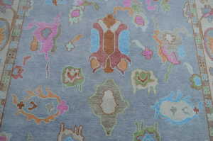 Antique Reversible Oushak Wool Rug Handmade Luxury Cotton Wool Carpet From <b>Indian</b> Manufacturer for Room Space - Product Image 5