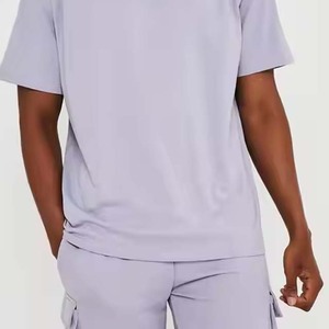 Ensemble de vêtements de sport deux pièces pour hommes, sweat-shirt et short à col rond avec logo personnalisé, jogging de style pour hommes, OEM respirant - Product Image 6