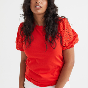 Camiseta Holgada de Algodón para Mujer, Estilo Veraniego, con Botones Ecológicos y Logotipo Personalizado - Product Image 1