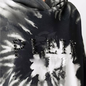 Meilleure vente de sweat à capuche tie dye pour femmes en coton et polyester Offre Spéciale Streetwear décontracté avec logo avant pour l'hiver - Product Image 4