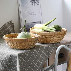 <b>Small</b> round <b>basket</b> low cost natural water hyacinth <b>baskets</b> woven containers for home storage - Product Image 6