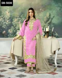 Las últimas mujeres usan un elegante traje Salwar Kameez tradicional indio Salwar Kameez para bodas y festivales, vestido de trabajo bordado - Product Image 2