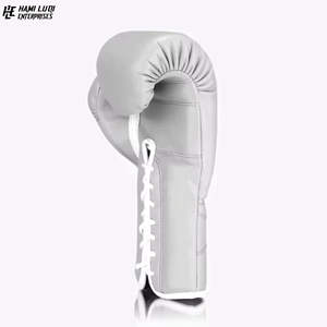 Venta al por mayor profesional Sparring entrenamiento Kick Boxing guantes logotipo personalizado e impresión de alta calidad genuino Pu cuero - Product Image 4