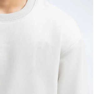 Sweat-shirt à col rond 100% coton personnalisé pour hommes 350gsm pull en polaire vierge tricoté uni à manches longues - Product Image 6