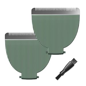 Lot de 2 lames de rechange en céramique et acier au carbone compatibles avec les tondeuses corporelles pour hommes, accessoires de toilettage corporel haut de gamme - Product Image 1