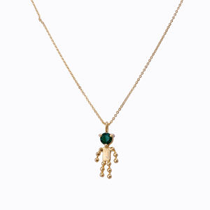 Collier avec pendentif en pierres précieuses Iolite Hydro Quartz Design de feuille élégante Ensemble de lunette en plaqué or avec pierres précieuses Collier avec pendentif à la mode - Product Image 5