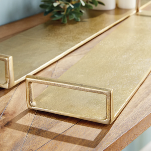 Luxury Eco-Friendly Hammered Gold Metal Serving <b>Tray</b> & Decorative Platter for Home Hotel & Event Use - Product Image 6