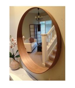 Espejo de pared de madera con marco de Mango pulido antiguo oscuro, espejo decorativo para pared del hogar - Product Image 6