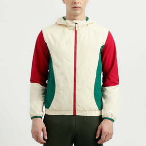 Vestes d'automne pour hommes à col montant imprimées sur mesure, style urbain, color-block, respirantes, imperméables et coupe-vent - Product Image 1