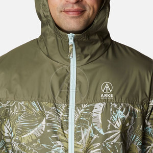 Chaquetas cortavientos de invierno informales para hombre de talla grande con cuello con capucha y logotipo frontal Pakistán Hecho en stock - Product Image 4
