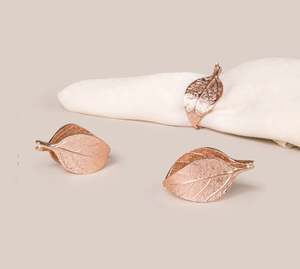 Automne feuille or rond de serviette en gros mariage Restaurant hôtel Villa argent or coloré personnalisé selon le client - Product Image 5