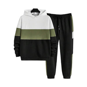 Survêtement de sport pour homme de haute qualité, jogging de piste personnalisé, ensemble de survêtement uni pour homme, survêtement 100% coton - Product Image 1