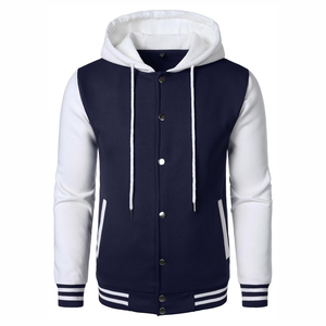 Chaqueta de invierno de alta calidad, chaqueta universitaria con mangas de cuero PU para hombre, bordado de letras, chaqueta de béisbol universitaria personalizada para hombre - Product Image 2