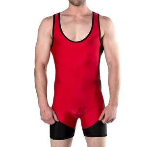 ชุดมวยปล้ำผู้ชายราคาถูก ผลิตจากโรงงาน ขายส่ง สวมใส่สบาย ผลิตตามสั่ง ยืดหยุ่น น้ำหนักเบา ระบายอากาศ แห้งเร็ว ด้านหน้า - Product Image 6