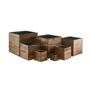 Wood Tabletop <b>Plant</b> Pot With Natural Wood Polish Finishing Hexagonal Shape Standard Design <b>For</b> <b>Garden</b> Decoration Wholesale Price - Product Image 4