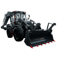 HIMONHI 4CX Backhoe Loader untuk dijual pemasok Tiongkok TLB (traktor Loader Backhoe) untuk penyewaan peralatan dan konstruksi
