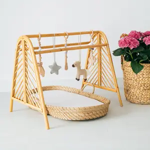 Infant baby gift mom best choice rattan play gym new style kids toys nursery activity gyms factory direct sale