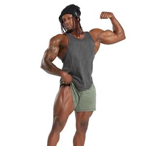 กางเกงขาสั้นกีฬาฤดูร้อนของผู้ชายผ้าไนลอนเนื้อแข็งพิมพ์โลโก้ได้ตามต้องการสำหรับออกกำลังกายในยิมเป็นมิตรกับสิ่งแวดล้อม - Product Image 1