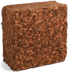 Coconut Husk Chips Fiber Blocks Cocopeat 30x30x10cm For Plants Flowers Cultivation From India Supplier