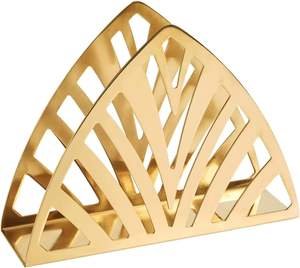 New Golden Leaf Design Classic Stainless Steel <b>Napkin</b> Holders & <b>Dispenser</b> Freestanding Kitchen Tabletop by Design Creation - Product Image 1