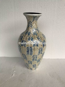 Florero con incrustaciones de perlas para decoración del hogar, florero decorativo con conchas marinas, elegante, venta al por mayor - Product Image 5