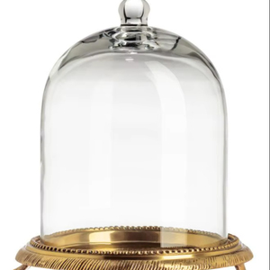 Tall Glass Dome Cake Cover with Gold Base <b>Dessert</b> Cloche Food Display Pastry Cupcake Cheese Dome Storage Protector Kitchen Decor - Product Image 1