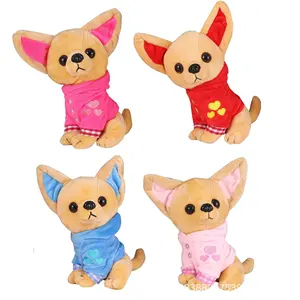 DL2432 17cm simulazione all'ingrosso calda bambole di pezza animale decorazione medicazione farcito cane Chihuahua giocattoli di peluche regalo per le ragazze