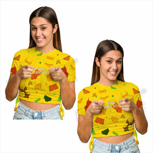 T-shirts courts pour femmes en tissu extensible doux avec soutien pour mouvements faciles, tendance décontractée - Product Image 4