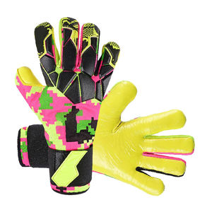 Vente en gros de 1 paire de gants de gardien de but professionnels avec paume en latex respirante et antidérapante pour l'entraînement et les matchs - Product Image 5