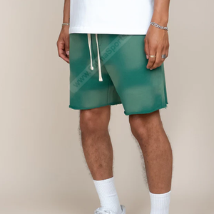 Short de survêtement vert personnalisé Short de survêtement délavé à l'acide Stock disponible en gros Short de survêtement délavé à l'acide au meilleur prix à vendre - Product Image 3