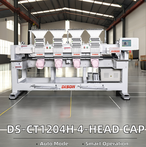 NUEVA Máquina de Bordar de Gorras DIY de 4 Cabezas DS-1002D-1-S7300A-305P con Marco de Plástico OEM, Área de Bordado 400*400, para Fábrica de Prendas - Product Image 4