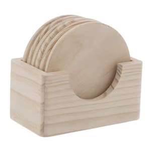 Posavasos de madera simple de Acacia con soporte, posavasos de madera, artesanía, decoración del hogar, posavasos sólido a precio barato - Product Image 1