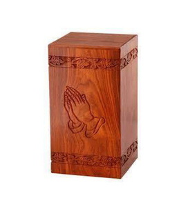 Venta al por mayor de urnas de cremación de madera hechas a mano de estilo americano moderno adulto hombre mujer funerario urnas decorativas - Product Image 1