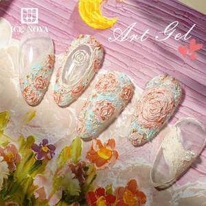 Esmalte en Gel Artístico ICE NOVA Libre de Hema/TPO/HPMA, Esmalte en Gel de Marca Privada, Pintura de Color Removible con Textura Tallada 3D - Product Image 1